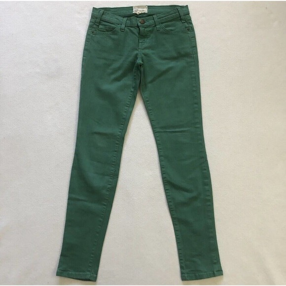 Current Elliott Women Ultramarine Green Ankle Skinny Colored Denim Jeans 26 0 - Picture 1 of 8